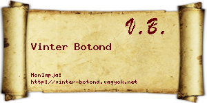 Vinter Botond névjegykártya